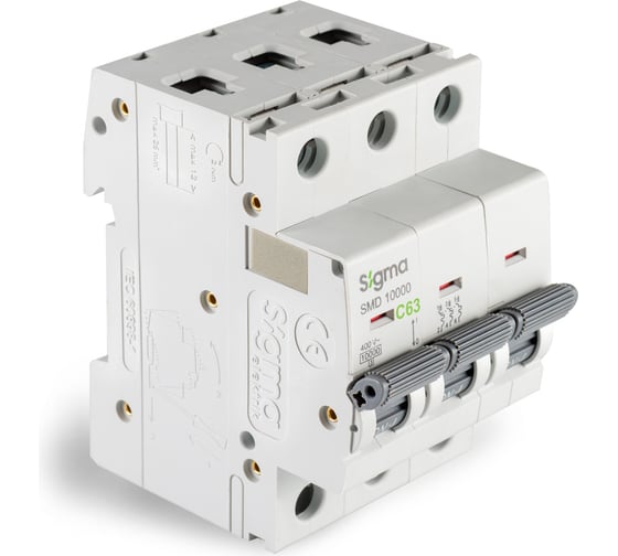 Автоматический выключатель Sigma Elektrik 3P C 63A 10kA 1SMD363C 1