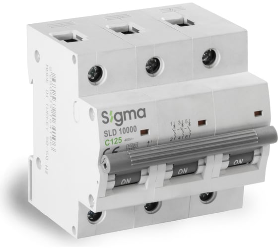 Автоматический выключатель Sigma Elektrik 3P C 125A 10kA 1SL312C 1