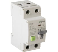 Автоматический выключатель дифференциального тока Sigma Elektrik AC 2P 30mA 6kA 6A SRM2006030