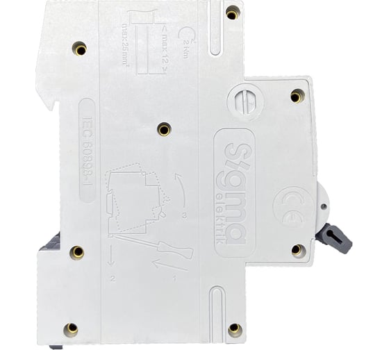 Автоматический выключатель Sigma Elektrik 4P C 25A 6kA 6SM425C