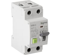 Автоматический выключатель дифференциального тока Sigma Elektrik AC 2P 30mA 6kA 10A SRM2010030