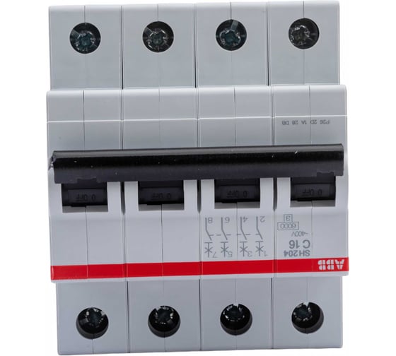 Автоматический выключатель ABB 4-полюсной sh204 c 16 2CDS214001R0164