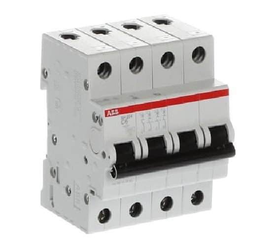 Автоматический выключатель ABB 4-полюсной sh204 c 6 2CDS214001R0064