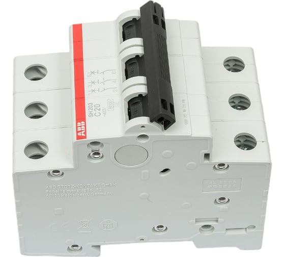 Автоматический выключатель ABB 3-полюсной sh203 c 20 2CDS213001R0204