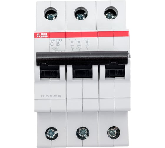 Автоматический выключатель ABB 3-полюсной sh203 c 16 2CDS213001R0164