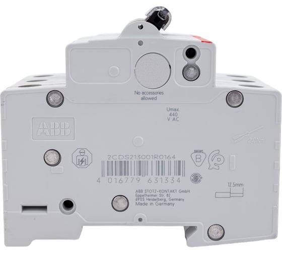 Автоматический выключатель ABB 3-полюсной sh203 c 16 2CDS213001R0164