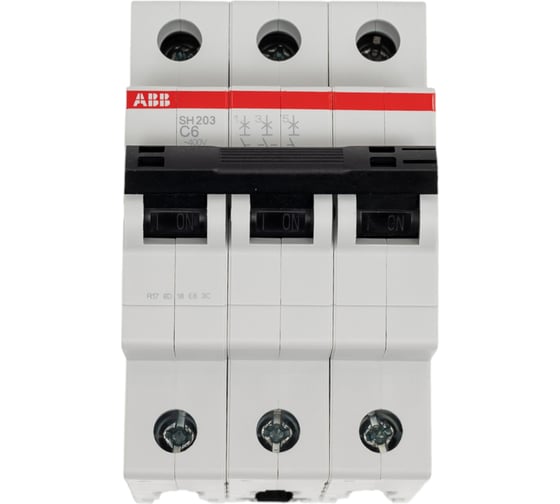 Автоматический выключатель ABB 3-полюсной sh203 c 6 2CDS213001R0064 1