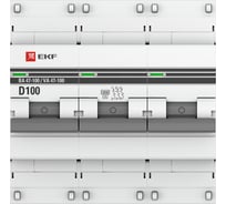 Автоматический выключатель EKF 3P 100А (D) ВА 47-100 10кА PROxima mcb47100-3-100D-pro 15747268