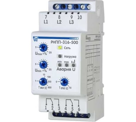 Реле напряжения перекоса и последовательности фаз НовАтек-Электро РНПП-316-500 3425600316