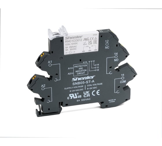 Реле Shenler 1C 24V DC с колодкой Push-In RNC1CO024+SNB05-ST-A