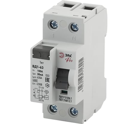 УЗО ЭРА NO-902-54 ВД1-63 1P+N 100А 30мА Б0031893