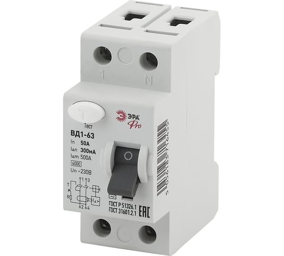 УЗО ЭРА NO-902-70 ВД1-63 1P+N 50А 300мА Б0031909