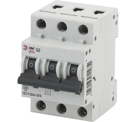 Автоматический выключатель ЭРА NO-901-57 ВА47-63 3P 63А кривая C Б0031829