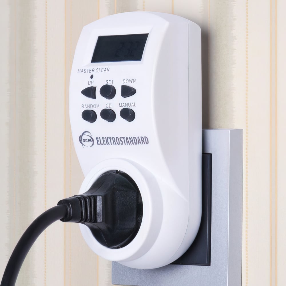 Электронная Розетка-Таймер Elektrostandard TMH-E-4 16A X1 IP20.