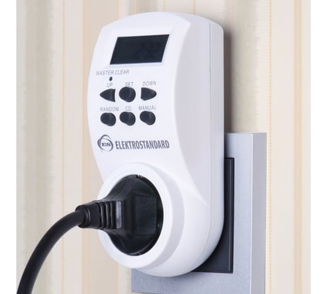 Электронная розетка-таймер Elektrostandard TMH-E-4 16A x1 IP20 Белый a026137