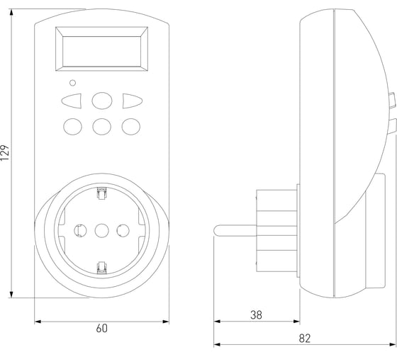 Электронная розетка-таймер Elektrostandard TMH-E-4 16A x1 IP20 Белый a026137