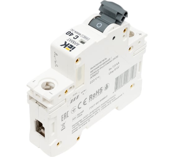 Автоматический выключатель IEK Armat m06n-dc 1p c 40а AR-M06N-1-C040DC