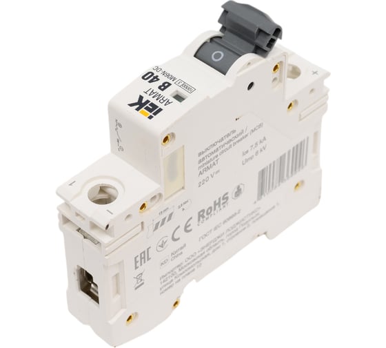 Автоматический выключатель IEK Armat m06n-dc 1p b 40а AR-M06N-1-B040DC