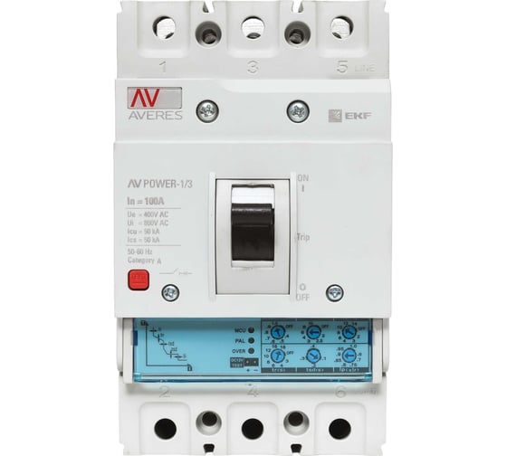 Автоматический выключатель EKF av power-1/3 3р 32а 50ka etu2.0 mccb-13-32-2.0-av