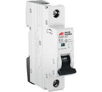 Автоматический выключатель Prompower esm1-63 (10ka), 20a, характеристика c, количество полюсов: 1p ESM163C201