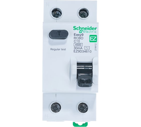 Автоматический выключатель дифференциального тока Schneider Electric 2п 1P+N SchE293773 EZ9D34610