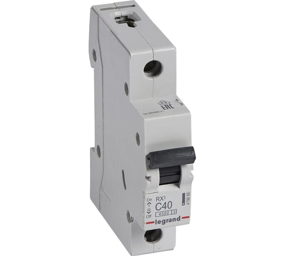 Авт.выключатель Legrand RX3  4,5кА 40А 1П C 419668