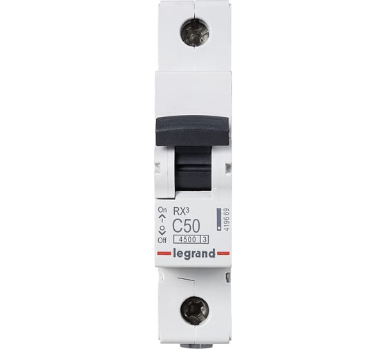 Авт.выключатель RX3 Legrand 4,5кА 50А 1П C 419669