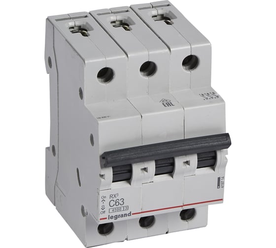 Авт.выключатель RX3 Legrand 4,5кА 63А 3П C 419714