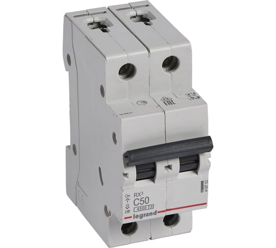 Авт.выключатель RX3 Legrand 4,5кА 50А 2П C 419702