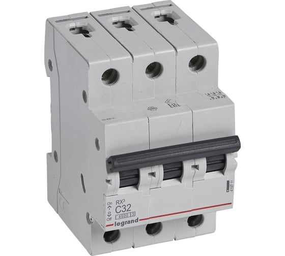Авт.выключатель RX3 Legrand 4,5кА 32А 3П C 419711
