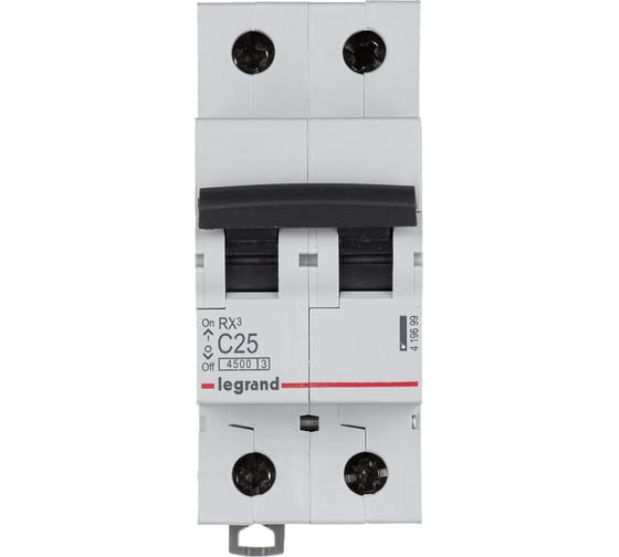 Авт.выключатель RX3 Legrand 4,5кА 25А 2П C 419699