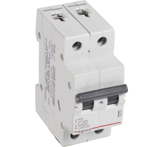 Авт.выключатель RX3 Legrand 4,5кА 20А 2П C 419698