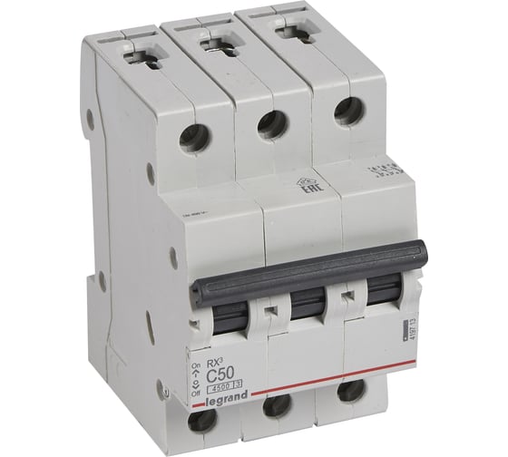 Авт.выключатель RX3 Legrand 4,5кА 50А 3П C 419713