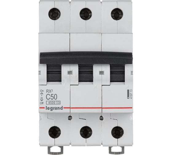 Авт.выключатель RX3 Legrand 4,5кА 50А 3П C 419713