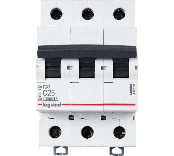 Авт.выключатель RX3 Legrand 4,5кА 25А 3П C 419710