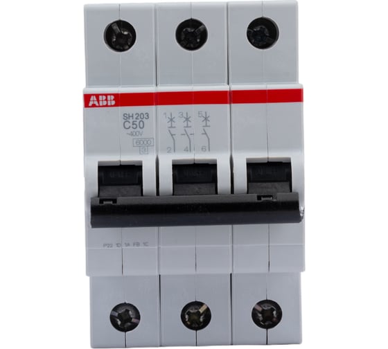 Автоматический выключатель ABB sh203 3-полюсной, c50 2CDS213001R0504