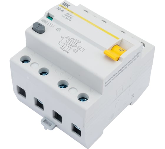 Узо IEK karat вд3-63 4p 32а 30ма 6ка тип ac MDV20-4-032-030