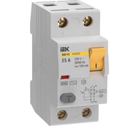 Узо IEK karat вд3-63 2p 25а 100ма 6ка тип ac MDV20-2-025-100