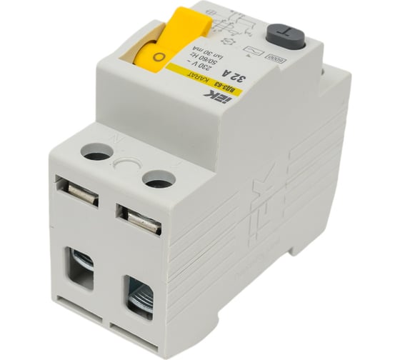 Узо IEK karat вд3-63 2p 32а 30ма 6ка тип ac MDV20-2-032-030