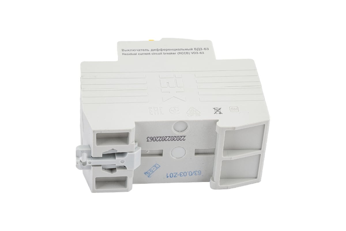 Узо IEK karat вд3-63 2p 63а 30ма 6ка тип ac MDV20-2-063-030 - выгодная ...