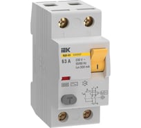 Узо IEK karat вд3-63 2p 63а 300ма 6ка тип ac MDV20-2-063-300