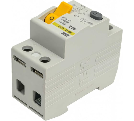 Узо IEK karat вд3-63 2p 40а 30ма 6ка тип ac MDV20-2-040-030