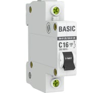 Автоматический выключатель EKF 1P 16А (C) 4,5кА ВА 47-29 Basic mcb4729-1-16C