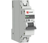 Автоматический выключатель EKF 1P 25А (C) 4,5kA ВА 47-63 PROxima mcb4763-1-25C-pro