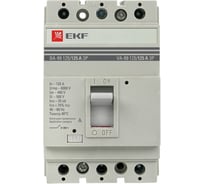 Автоматический трехполюсный выключатель EKF ВА-99/125 125А 25кА РЭ1250А mccb99-125-125