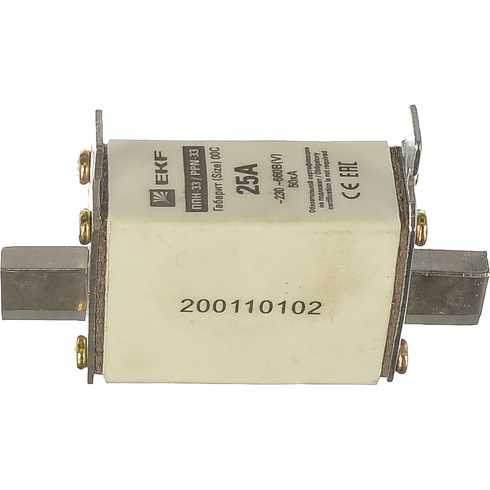 Плавкая вставка EKF ППН-33 100/25А габарит 00С (fus-33/100/25) 1567386 ...