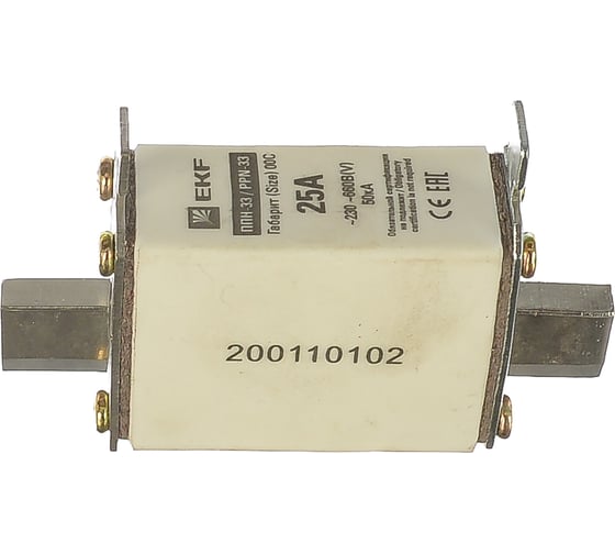 Плавкая вставка EKF ППН-33 100/25А габарит 00С (fus-33/100/25) 1567386 1