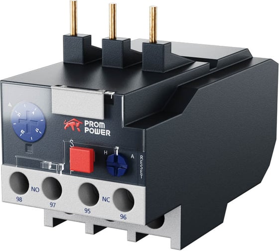 Тепловое реле Prompower jlr2-d1302, регулируемый диапазон тока 0,16 - 0,25a, для контакторов серии jlc1-d JLR2D1302