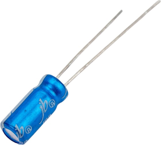 Электролитический конденсатор JB Capacitors 10мкФ, 50В, 105C, 5x11мм JRB1H100M02000500110000B-48