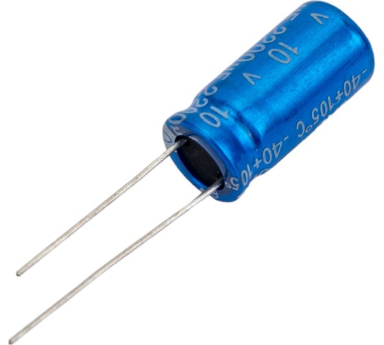 Электролитический конденсатор JB Capacitors 2200мкФ, 10В, 105C, 10x20мм JRB1A222M05001000200000B-50